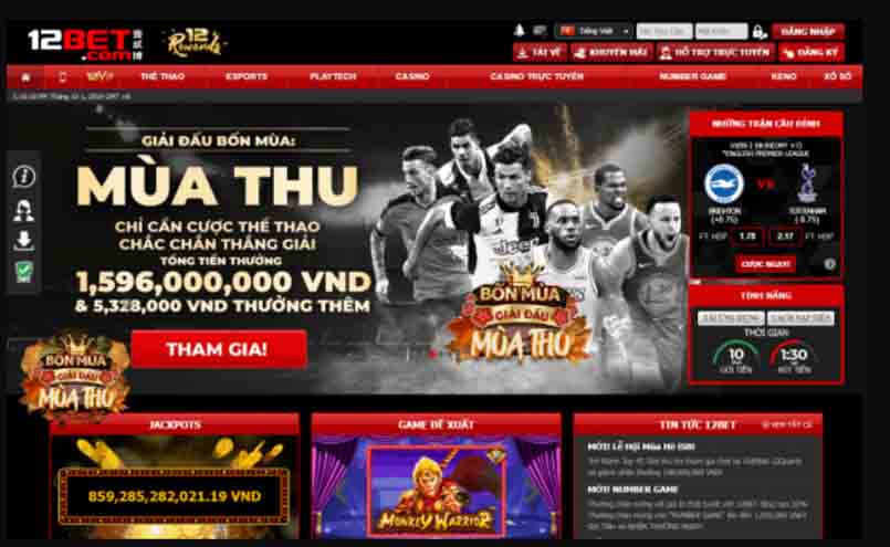 12Bet - Nơi cung cấp hàng ngàn trò cá cược đa dạng và hấp dẫn