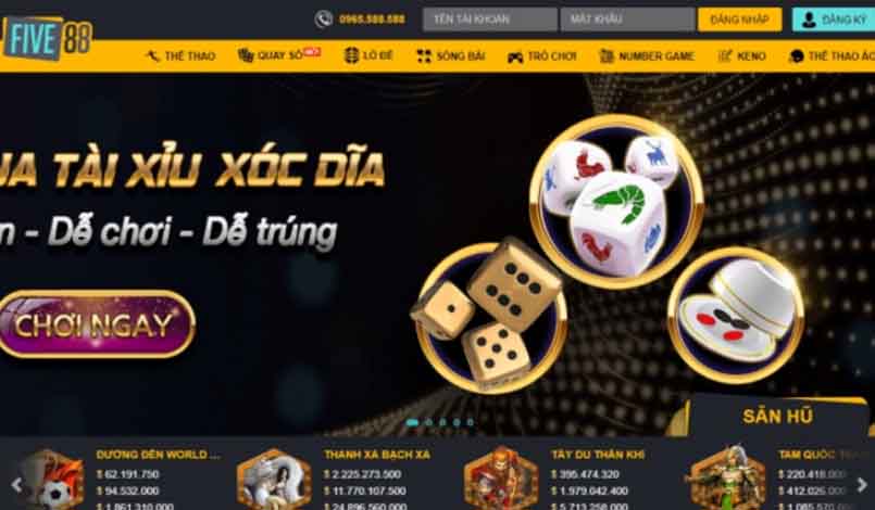 Five88 cung cấp đa dạng các hình thức cá cược đổi thưởng online