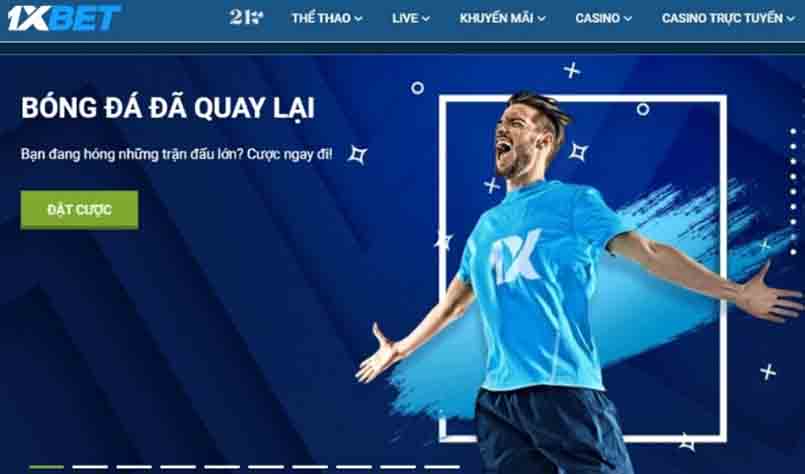 Giao diện 1Xbet chuyên nghiệp, sắp xếp tính năng khoa học