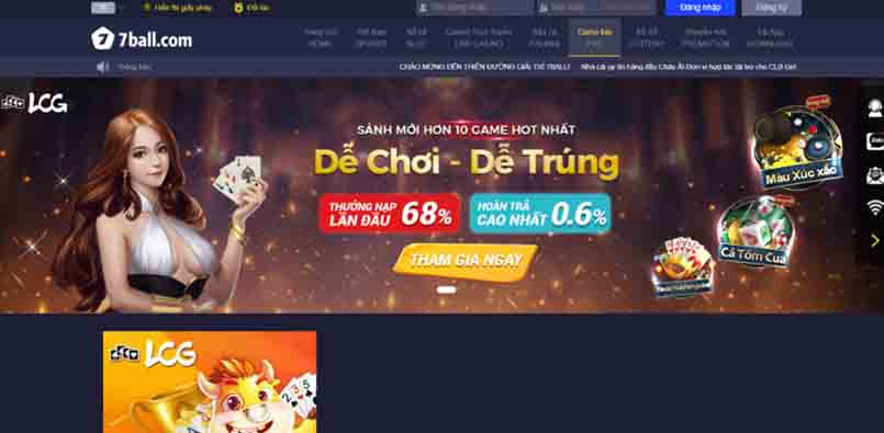 Tham gia 7Ball để cá cược đá gà và hàng nghìn sản phẩm cá cược hấp dẫn