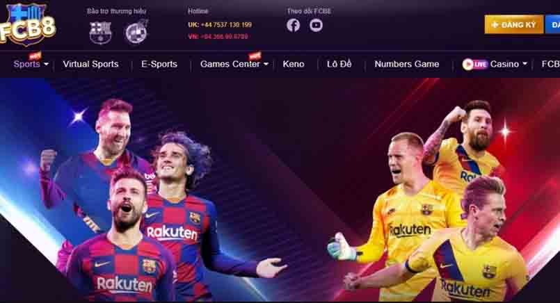 Hàng nghìn sản phẩm cá cược thể thao, game bài, slot game được cung cấp tại FCB8